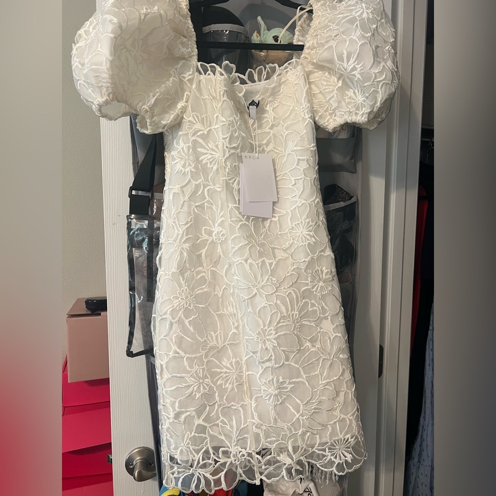 & Other Stories Bubble Sleeve Organza Mini Dress - NWT
